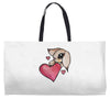 bunny rabbit love Weekender Totes