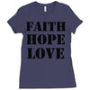 faith hope love Ladies Fitted T-Shirt