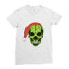 santa clous skeleton Ladies Fitted T-Shirt