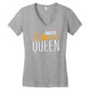 educated natural queen1 Women's V-Neck T-Shirt