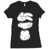disney mens t shirt paper rock scissors mickey disneyland funny Ladies Fitted T-Shirt