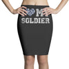 i love my soldier navy camouflage Pencil Skirts