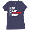 eat sleep liverpool Ladies Fitted T-Shirt
