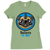 believe in pugcorns Ladies Fitted T-Shirt