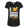I Love Pumpkin Spice Everything Maternity Scoop Neck T-shirt