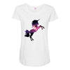 Unicorn Galaxy Maternity Scoop Neck T-shirt