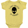 i don't believe in humans Baby Bodysuit