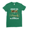 january  girl is a perfect combination of princess and warrior Ladies Fitted T-Shirt