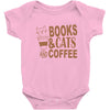 books and cats and coffee Baby Bodysuit