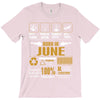Born June Multitasking Problem Solving Tees T-Shirt