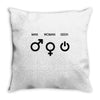 man woman geek symbols Throw Pillow