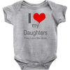 i love my daughters Baby Bodysuit
