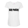 baby peeking Maternity Scoop Neck T-shirt