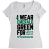 i wear emerald green for liver cancer awareness Women's Triblend Scoop T-shirt
