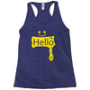 hello world Racerback Tank