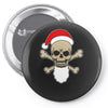 santa skull and crossbones Pin-back button
