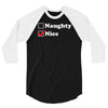 more nice than naughty 3/4 Sleeve Shirt