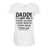 I Love You Daddy Maternity Scoop Neck T-shirt