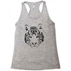 white tiger black print Racerback Tank