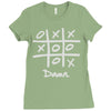 tic tac toe draw Ladies Fitted T-Shirt
