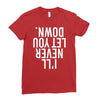 i'll never let you down Ladies Fitted T-Shirt