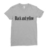 black and yellow Ladies Fitted T-Shirt