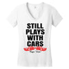 Still Plays With Cars Carpe Viam Women's V-Neck T-Shirt
