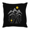 camp fire Throw Pillow