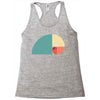 fibonacci golden ratio colorful Racerback Tank