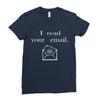 i read your email Ladies Fitted T-Shirt
