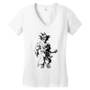 saiyan sun Women's V-Neck T-Shirt