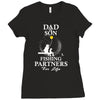 Dad And Son Fishing Partners For Life Ladies Fitted T-Shirt