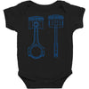 sketch of piston Baby Bodysuit