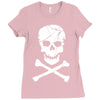 skull and crossbones pirate neon Ladies Fitted T-Shirt