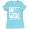 partly cloudy 100% getting wasted gift drugs drinking pissed bong fuun Ladies Fitted T-Shirt