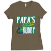 papa's little fishin buddy Ladies Fitted T-Shirt