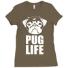 pug life dog tee new Ladies Fitted T-Shirt