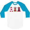 Three Cute But Angry Unicorn 3/4 Sleeve Shirt