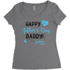 Happy First Father's Day Daddy Women's Triblend Scoop T-shirt
