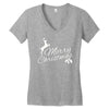 merry christmas flower Women's V-Neck T-Shirt