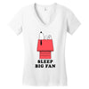 Sleep Big Fan Women's V-Neck T-Shirt