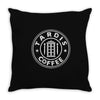 time travel coffee Throw Pillow