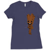 hidden groot [converted] Ladies Fitted T-Shirt