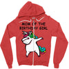mom of the birthday girl Zipper Hoodie