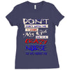 she is a crazy nurse Ladies Fitted T-Shirt