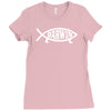darwin'   fish Ladies Fitted T-Shirt
