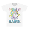 unicorns are born in march cute unicorn All Over Men's T-shirt