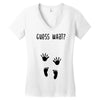 Guess What Baby Inside Pregnancy Announcement Women's V-Neck T-Shirt
