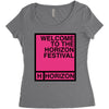 welcome to the horizon festival Women's Triblend Scoop T-shirt