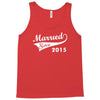 married since 2015   mens funny wedding marriage Tank Top